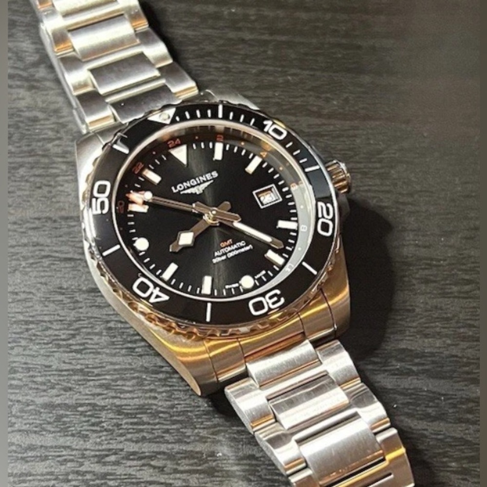Longines HydroConquest GMT Date Black Mens Classic Watch - L3.790.4.56.6 - Picture 8 of 8